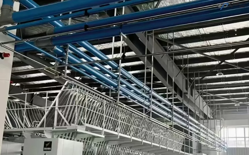 Sistem Perpipaan Aluminium Biru untuk Jaringan Udara Industri